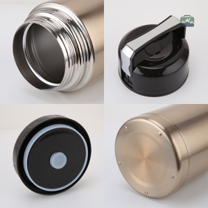 Thermos gris pour aliments chauds, pratique et efficace