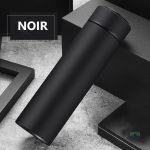Thermos noir avec infuseur intégré pour amateurs de thé
