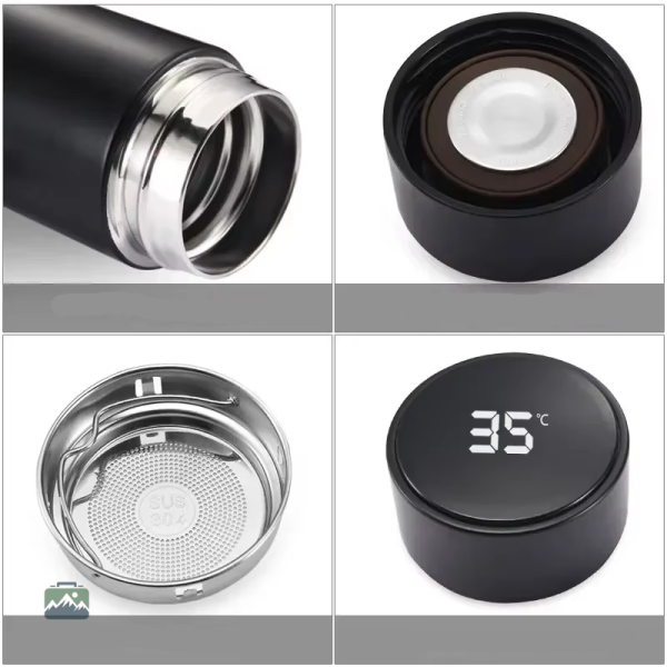 Thermos pratique avec fonctionnalité LED