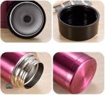 Contenant alimentaire isotherme fuchsia pour conserver la chaleur