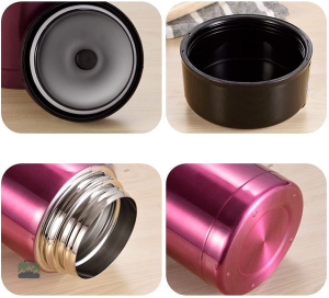 Contenant alimentaire isotherme fuchsia pour conserver la chaleur