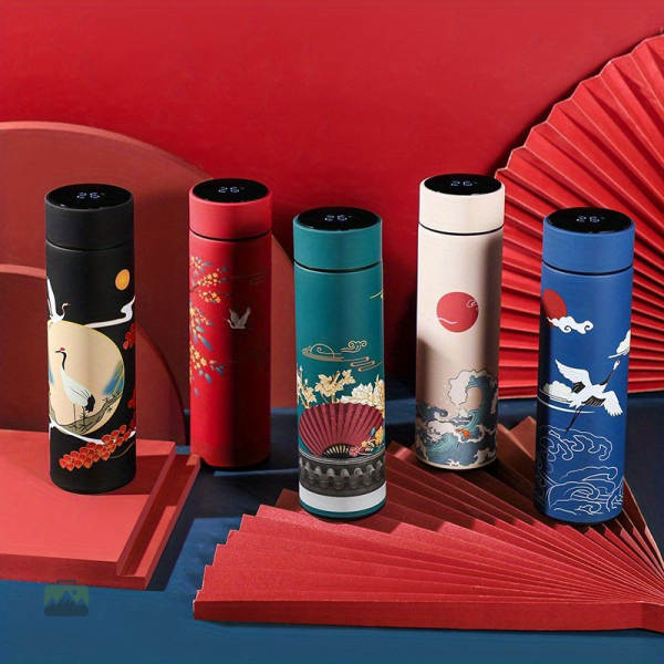 Élégant thermos avec éclairage LED pour thé
