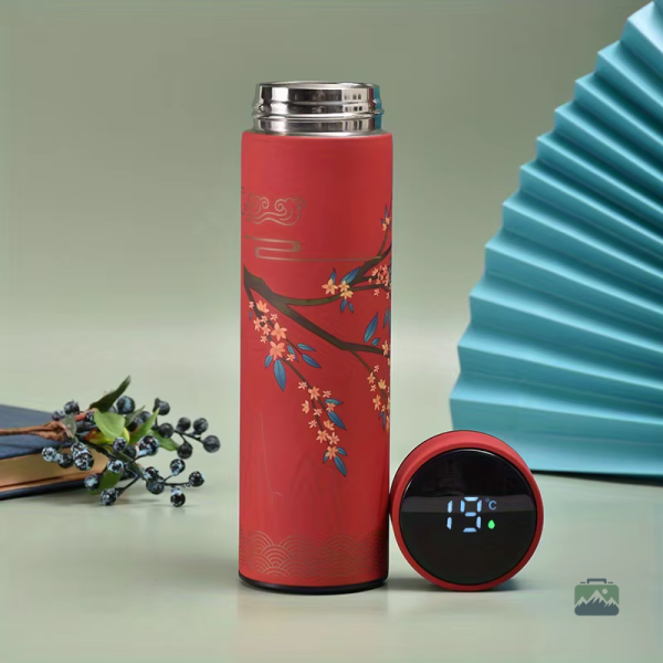Thermos design japonais, lumière LED intégrée