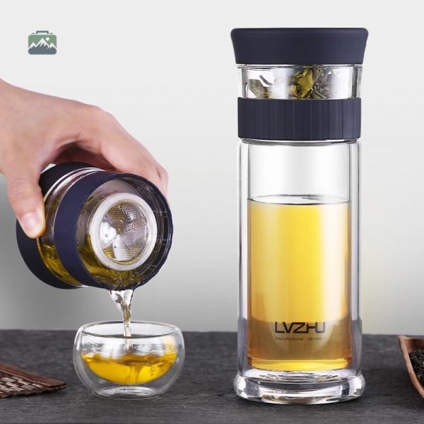 Bouteille en verre pour thé chaud ou froid